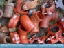 Photo:   "A little disjointed" - pipe fittings at construction site. ©2006 World-Link
