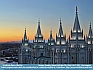 Photo:  The Mormon Temple at Sunset,  Salt Lake City, Utah © 2012 Dee Langevin 