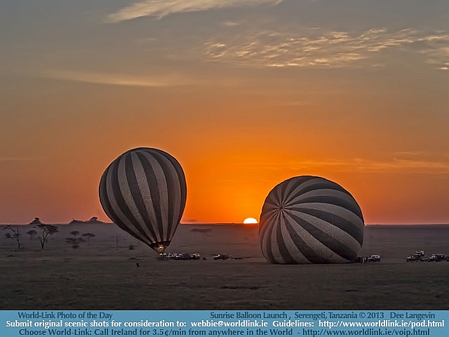 Photo:  Sunrise Balloon Launch, Serengeti, Tanzania, Africa  © 2013 Dee Langevin